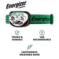 ราคา Energizer VISION LED Headlamp Flashlight 400 High Lumens IPX4 Water Resistant Multiple Modes Best Headlight for Camping Running Outdoors Emergency Light Rechargeable or Battery Powered (9685720427)