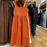 ราคา Uniqlo The ห้องลองเสื้อ2022ชุดเดรสหน้าร้อนผ้าลินินผสมสีหมอกแบบลายทาง E448087 Gaun Bahu Terbuka ชุดเดรส One Word (17679606839)