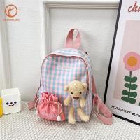 ราคา YA ZHOU LONG ยาวกระเป๋าเป้สะพายหลังหมีการ์ตูนน่ารักกระเป๋าเป้สะพายหลังสไตล์เกาหลีลายสก๊อตชายและหญิงกระเป๋านักเรียน (12097794115)