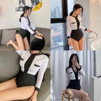 ราคา วันพีชแขนยาวสีขาวดำแต่งกระดุม เก็บทรง (17306905140)