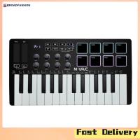 ราคา Broadfashion Midi Controller Keyboard 25 key Ultra portable Mini Arranger Keyboard Rgb Backlit Trigger Pads Battery Powered (20883589964)