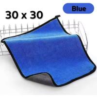 ราคา ผ้าเช็ดรถ ผ้าล้างรถ ชนิดหนานุ่มพิเศษ เกรดพรีเมี่ยม ซับน้ำไว ผ้าไมโครไฟเบอร์ หนา 550 GSM ขนาด 30X30 cm 60X30 cm (20461648092)