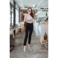 ราคา กางเกงยีนส์สีดำ กางเกงยีนส์สีดำเอวสูงง ผ้าดีมาก ป้ายxoxo (18961854124)