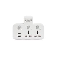 ราคา H121 PLUGสินค้า หัวแปลงปลั๊กไฟ Anitech H121TES 3ช่องเสียบ ใช้เพิ่มช่องปลั๊ก ขยายช่องปลั๊ก มี 2 สี ดำ ขาว 1Y (18855233558)
