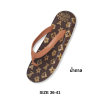 ราคา รองเท้าแตะหูคีบ ลายหลุยส์ พื้นนุ่ม size 36 41 (14421847327)