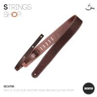 ราคา สายสะพายกีตาร์ Richter Raw Ii Contour Western Rose Brown Guitar Strap 1490 (20663032367)