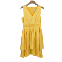 ราคา Lyn around เดรสแขนกุด สีเหลือง คอวีUsed Like New Preloved (20633917079)