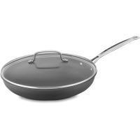 ราคา Cuisinart 622 30G Chefs Classic Nonstick Hard Anodized 12 Inch Skillet with Glass Cover Black (15368936636)