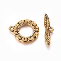 ราคา 20pc Tibetan Style Alloy Toggle Clasps Lead Free and Cadmium Free Antique Golden Color Ring 17mm in diameter 2mm thick hole 2mm Bar 24mm long 3mm thick hole 2mm (20252986062)