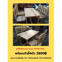 ราคา ชุดโต๊ะ ไม้ ขนาด กว้าง 60 ยาว80 สูง 70ชม ทำจากไม้เนื้อแข็ง หรือไม่สนนอกเหมาสำหรับ นั่ง ทำงานหรือรับประทานอาหาร หรือประชุม ทำจากไม้สนนอก ที่ใช้แล้ว เคลือบด้วยยูลีเทน แข็งแรงทนทาน เหมาะให้ในร่ม (1739449