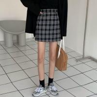 ราคา love flower S L กระโปรงลายสก็อตทรงเอ แฟชั่นสไตล์เกาหลี (7810859852)