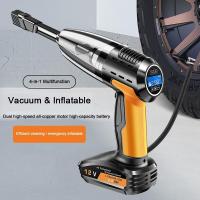 ราคา 4 In 1 Portable Car Vacuum Cleaner Cordless Tire Inflator Pressure Gauge Car Vacuum Rechargeable Air Compressor Pump (18958265200)