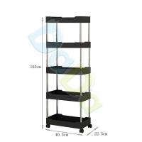 ราคา DADA ชั้นวางของแบบล้อเลื่อน ชั้นวางของข้างตู้เย็น ชั้นวางของในที่แคบ มี 2ชั้น 3ชั้น 4ชั้น 5ชั้น (16549310155)