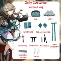 ราคา High Quality Honkai Star Rail Qingque Cosplay Costume Hokai Impact Qing Que Cosplay Women Party Carnival Outfits (20174414968)