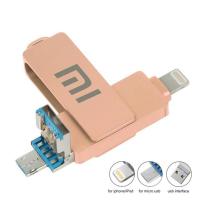 ราคา Xiaomi metal gun color USB 128GB 3 in 1 USB flash drive 32gb 64gb256gb 512gb 1tb portable flash drive suitable for android TYPE C ios mobile phone port (19369127737)