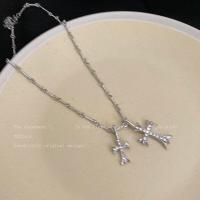 ราคา สร้อยคอจี้เงินเซอร์คอนรูปดาวรูปหัวใจสร้อยคอลูกปัดมุกคริสตัลรูปโบว์สีทองรูปดาวเครื่องประดับอัญมณี17กม (19898200311)