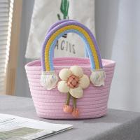 ราคา กระเป๋าสุภาพสตรี Sunflower Cotton Rope กระเป๋าสานฟาง Cloudy น่ารักร้อยกระเป๋าถือสายรุ้งพร้อมกระเช้าของขวัญมือ (20171354264)
