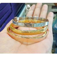 ราคา กำไล b126 ขายยกชุด 3 วง กำไลสแตนเลส เคลือบทอง กำไลขัดเงา กำไลชิคๆ กำไลทองไมครอน กำไล กำไลทอง กำไลเงิน กำไลนาค (18073518347)