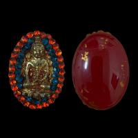 ราคา หยกแท้จักรพรรดิพระกริ่งประดับพลอยลงรักปิดทอง (11262512475)