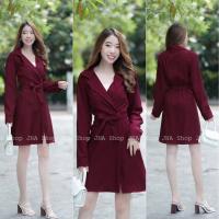 ราคา มินิเดรส ทรงปกเชิ๊ต อกไขว้ ผ้าซาร่า ทรงสวย เป๊ะ เดรสสั้น เดรสออกงาน เดรสเกาหลี เดรสน่ารัก เดรสทำงาน (14067266347)