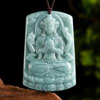 ราคา จี้กวนอิมหยกธรรมชาติสีเขียวสำหรับผู้ชาย Y1N สร้อยคอพร้อมจี้เสริมโชค (18860464532)
