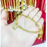 ราคา สร้อยข้อมือทองลายโซ่ฝรั่ง น้ำหนัก2สลึง แบบโปร่ง งานสินค้าไทย ตะขอปั๊ม บริการเก็บเงินปลายทาง (15953769127)