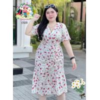 ราคา ฮ187 ร้านนี้ส่งไว เดรสกุหลาบรูดข้าง 4สี ชุดเดรสสาวอวบ เสื้อผ้าสาวอวบ ชุดสาวอวบสวยๆ แฟชั่นสาวอวบ ชุดคนอ้วนสวยๆ (18519189719)