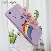 ราคา มีสายรัดข้อมือ Hontinga เคสมือถือ เคสโทรศัพท์ เคส Iphone 5 5s SE 2016กรณี Rainbow Smile Square Original ซิลิโคนนุ่มเหลว Edge ยางมีลวดลายกรณีคลุมทั้งหมดกล้องป้องกันกรณีกลับ (9813597498)