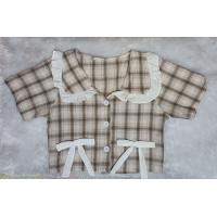 ราคา เสื้อแฟชั่น ลายสก็อต คอบัวแต่งโบว์น่ารัก (15117266673)