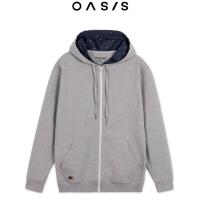 ราคา OASIS เสื้อกันหนาว เสื้อแขนยาว เสื้อแจ็คเก็ต ฮูด เนื้อผ้า cotton 100 รุ่น MJK 1843 สีดำ เทา เขียว เหลือง (20800486177)