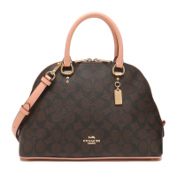 ราคา กระเป๋าถือ COACH แท้ ทรงโดม Coated canvas และหนังแท้ มีสายยาว รุ่นใหม่ สวยมาก COACH 2558 KATY SATCHEL IN SIGNATURE COATED CANVAS (13313666669)