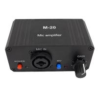 ราคา 1Set Microphone Amplifier M 20 Audio 48V Phantom Power Charging Black for Live Sound Card Speaker (20533066756)