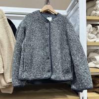 ราคา Uniqlo Womens 2023 Winter Imitation Sherpa Polar Fleece Round Neck Long Sleeve Warm Fleece Cardigan Jacket 461660 (20747378329)