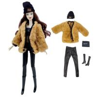 ราคา ชุดเสื้อผ้าแฟชั่นตุ๊กตาขนสัตว์สีน้ำตาลสำหรับตุ๊กตาบาร์บี้1 6ตุ๊กตาเสื้อโค้ทกางเกงเดินอุปกรณ์สำหรับตุ๊กตาบาร์บี้รองเท้าบูทหมวก (19331854942)