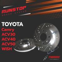 ราคา RUNSTOP SLOT จานเบรค 1 คู่ TOYOTA CAMRY ACV30 ปี 2002 2006 ACV40 ปี 2007 2011 ACV50 ปี 2012 2017 WISH โตโยต้า แคมรี่ คัมรี่ วิช รันสต๊อป จานเบรค เซาะร่อง เจาะรู (14348649622)
