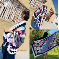 ราคา ผ้าพันคอ ผ้าคลุมไหล่โบฮีเมียน ผ้าพันคอหญิง scarf shawl scarves ผ้าคลุมไหล่สไตล์โบฮีเมียน ผ้าหนา กันแดด กันลม (9988109145)