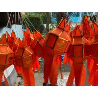 ราคา โคมล้านนา ขนาด 6นิ้ว สีส้ม โคมล้านนา สำหรับแขวน แบบผ้า สำหรับเทศกาล อุปกรณ์ตกแต่งบ้าน (14492087296)