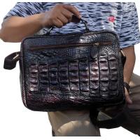 ราคา กระเป๋าหนังจระเข้แท้ เรียกว่ารุ่นเซียนพระทรงนอน สำหรับใส่เอกสารหรือ คอมพิวเตอร์ได้ สีน้ำตาลเม็ดมะขาม (15508077551)