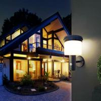 ราคา ไฟผนัง ไฟโซล่าเซลล์ ไฟภายนอกอาคาร ไฟติดผนัง LED ขนาด6W สแตนเลสแท้รมดำ ปรับความสว่างได้ 3 โหมด ทนแดด กันน้ำ (16339561137)