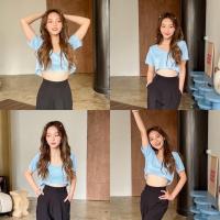 ราคา BEMYCHIC เสื้อครอปคอวี หน้าสั้นหลังยาว Basic V Crop top ครอปท็อปรุ่น Vivie (16620971037)