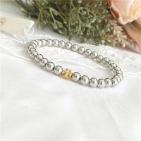 ราคา Tory Burchแฟชั่นที่เรียบง่ายมันวาวโลหะลูกบอลคู่ T สแควร์เครื่องหมายยืดหลายสีประจำวันสร้อยข้อมือของขวัญสำหรับผู้หญิง (17120034766)