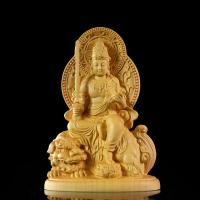 ราคา พระพุทธรูปไม้แกะสลักมนุษย์และปุญญานุภาพบนสิงโตและช้าง งานศิลปะแกะสลักมือจากไม้จริงสำหรับการตกแต่งและสะสม (16435846930)