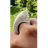 ราคา แหวนหัวพญานาค แกะจาก งาช้างแท้100 หน้ากว้าง10มิล (18918676870)
