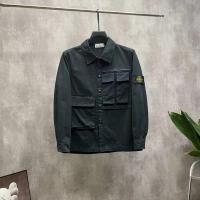 ราคา Stone Island work suit with multiple pockets dark black couple shirt function dark black jacket jacket jacket (20662747195)