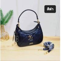 ราคา กระเป๋าลิน Lyn ทรงพอช งานแท้Outlet สะพายข้างได้ คล้องไหล่ได้ ได้สายสะพาย 2 เส้น ขนาด 9 มีฟ้า ม่วง ดำ เขียว ครีม ขาว อุปกรณ์ ถุงผ้า ป้ายแบรน (21083118078)