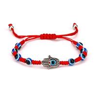 ราคา ปรับ Blue Evil Eye สตริงสีแดงโชคดีสร้อยข้อมือลูกปัดแก้วจี้สีแดงเชือกถักสำหรับผู้หญิงผู้ชาย (7204008533)