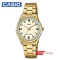 ราคา Casio Standard นาฬิกาข้อมือผู้หญิง สายสแตนเลส รุ่น LTP V005G 9AUDF เรือนทอง หน้าทอง (2257084584)