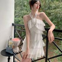 ราคา เดรส2023ผ้าชีฟองเปิดไหล่ข้างเดียวเอวสูง (20383538841)