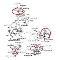 ราคา NISTO ยางแท่นเครื่อง ชุดยางหิ้วเครื่อง หน้า หลัง ซ้าย ขวา โตโยต้า โคโรน่า ST191 ST 191 Toyota Corona เกียร์ธรรมดา เกียร์กระปุก (8881047393)