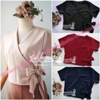 ราคา ครอป ป้ายข้างผูกโบว์ ผ้าฮานาโกะ (18918738781)